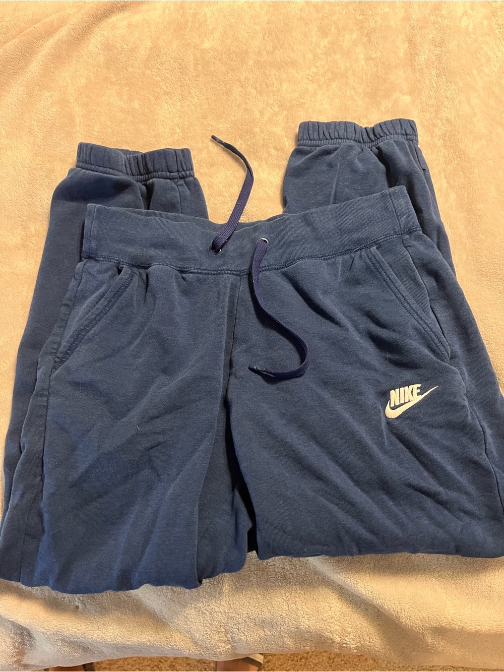 Nike Navy Blue Fleece Jogger Pants